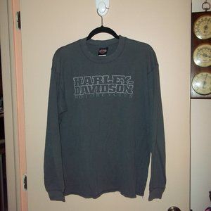 Harley Davidson long sleeve grey shirt large